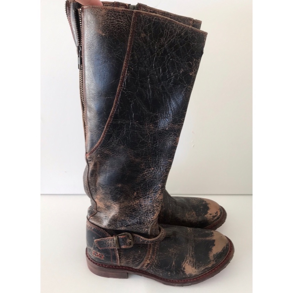 Bed Stu Glaye distressed tall leather boots